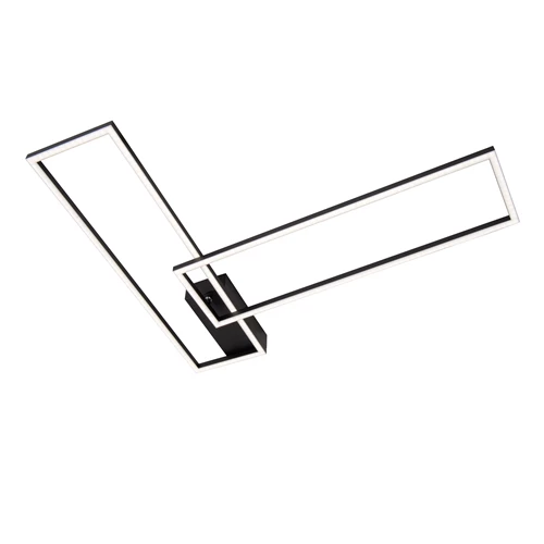 Lucide ARIANNE - Plafonnière - LED - CCT - 1x23W 2700K/4000K - Zwart - detail 1